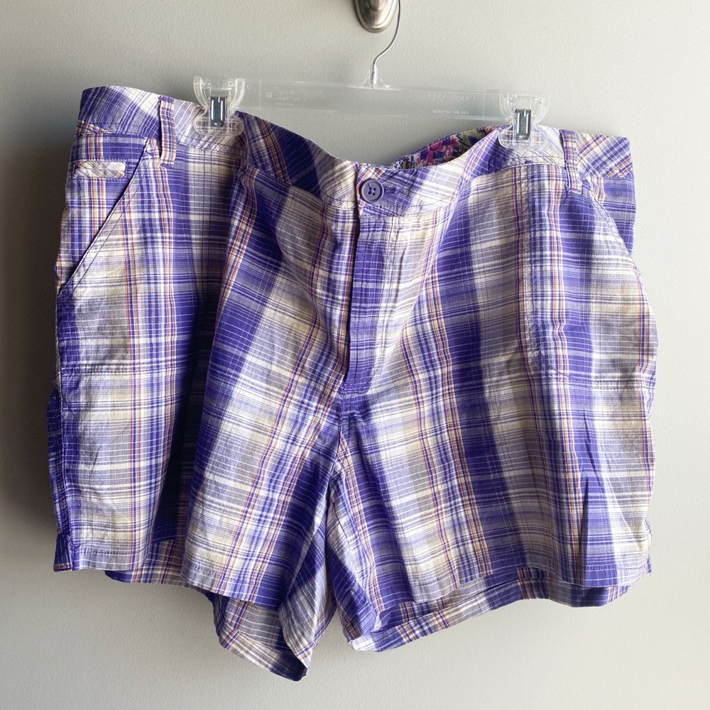 ☀️Avenue / Purple Plaid Shorts - 24 (EUC)